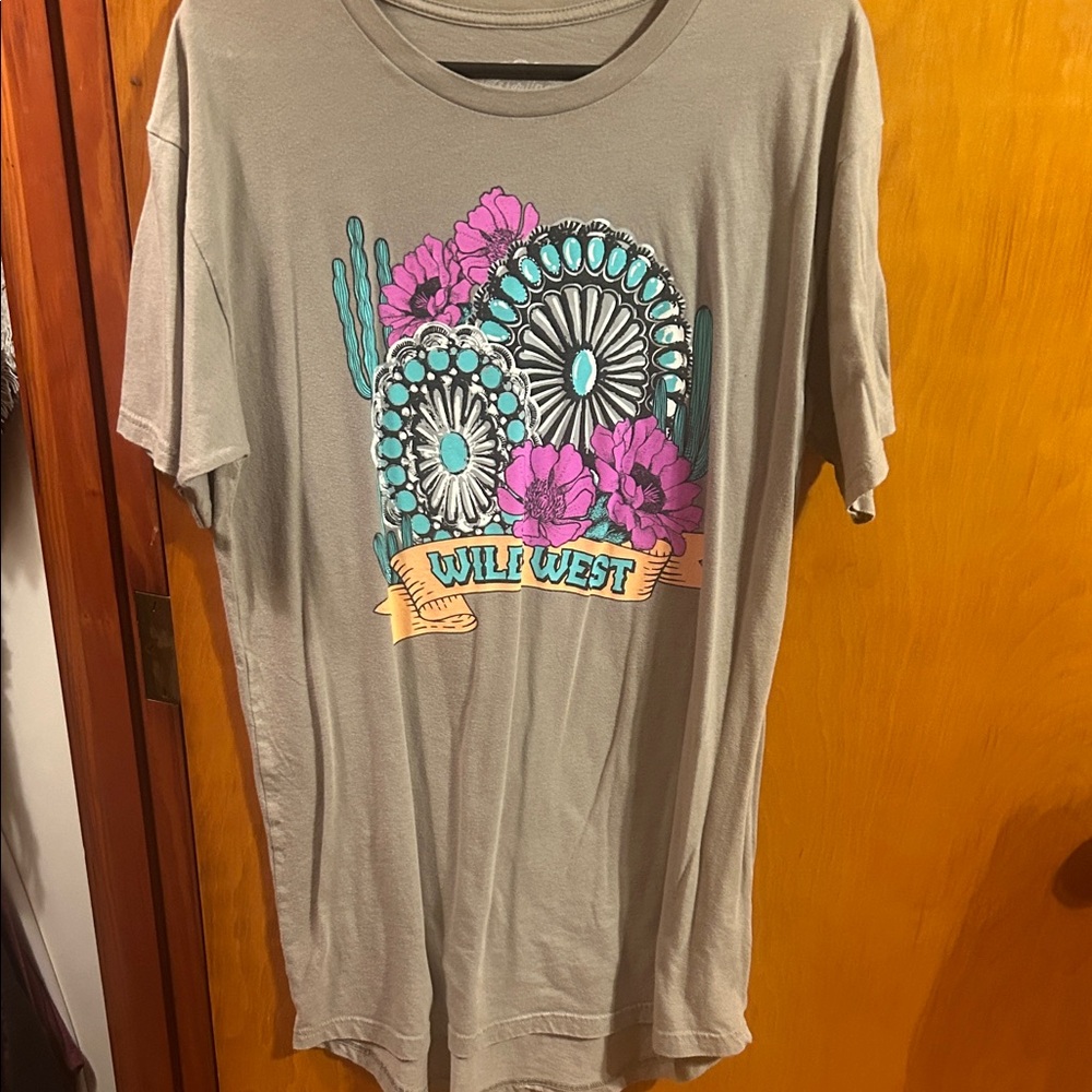 Wild West Graphic T-Shirt in Gray